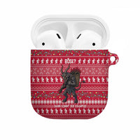 Austria Christmas AirPods Case with German Text Red Pattern and Festive Lights - Wonder Print Shop