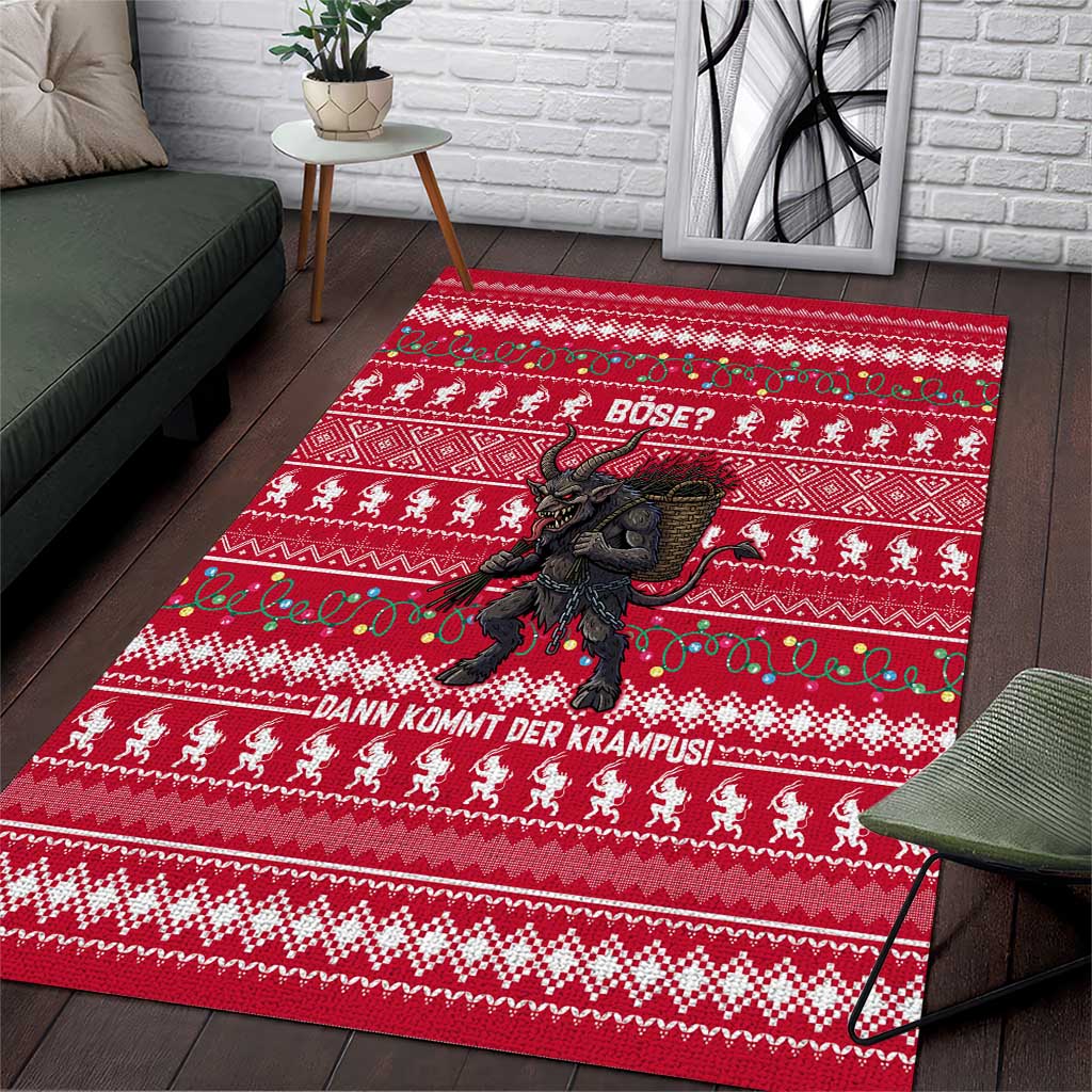Austria Christmas Area Rug with German Text Red Pattern and Festive Lights - Wonder Print Shop