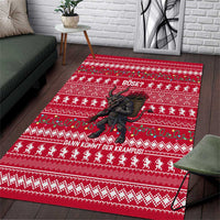 Austria Christmas Area Rug with German Text Red Pattern and Festive Lights - Wonder Print Shop