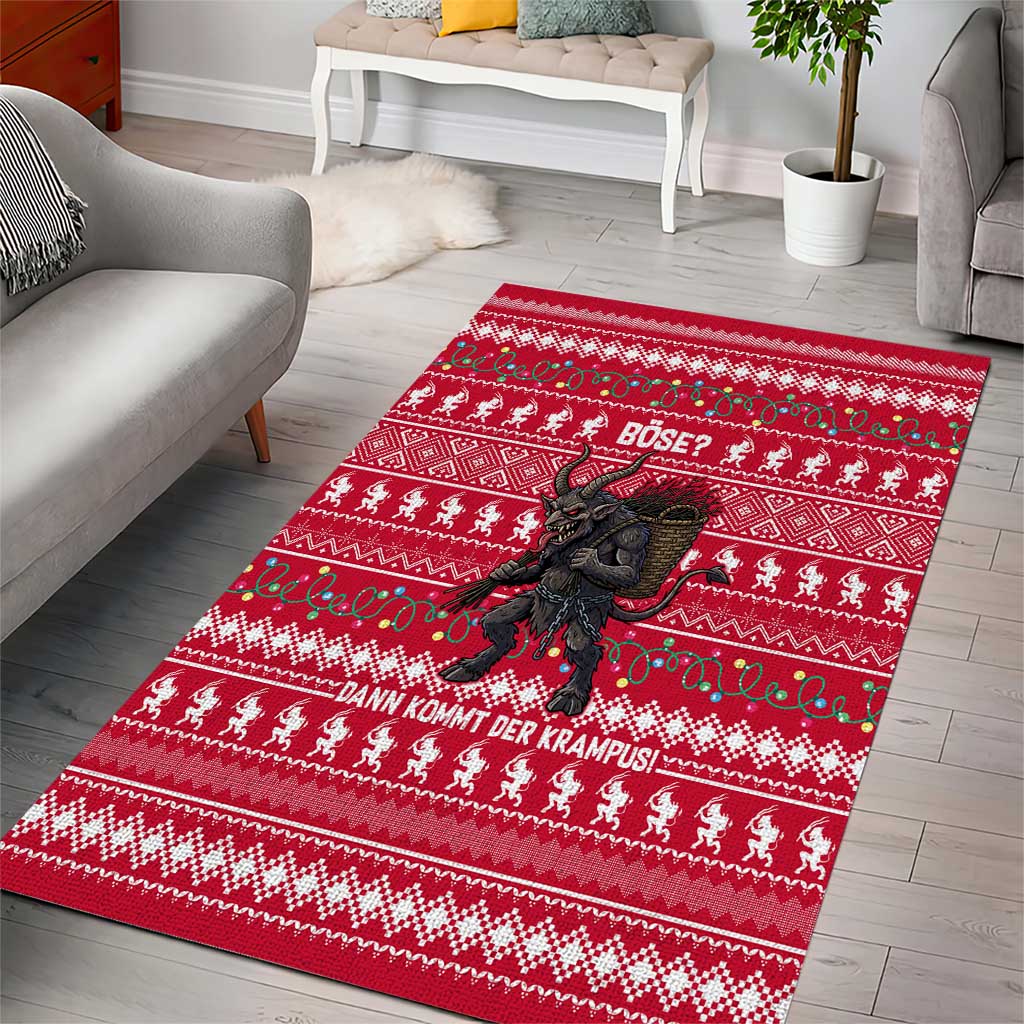 Austria Christmas Area Rug with German Text Red Pattern and Festive Lights - Wonder Print Shop
