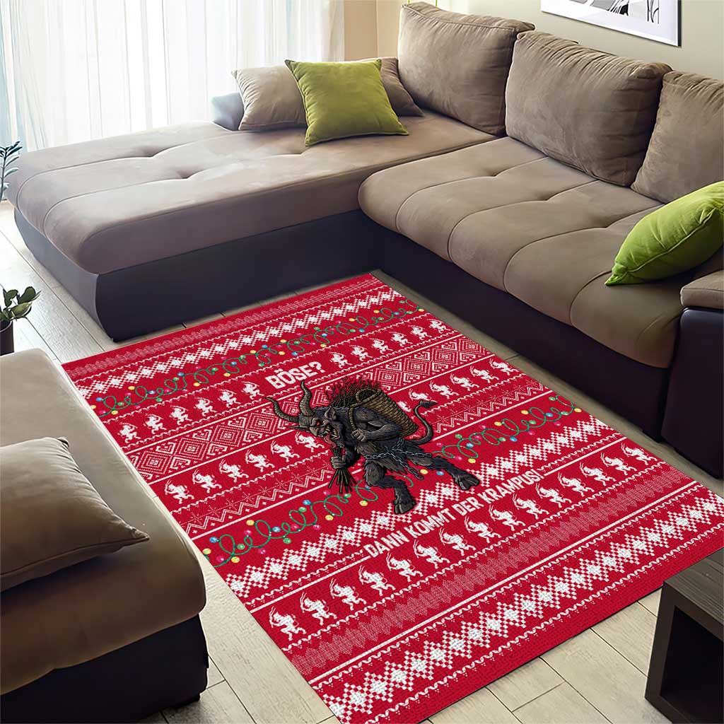 Austria Christmas Area Rug with German Text Red Pattern and Festive Lights - Wonder Print Shop