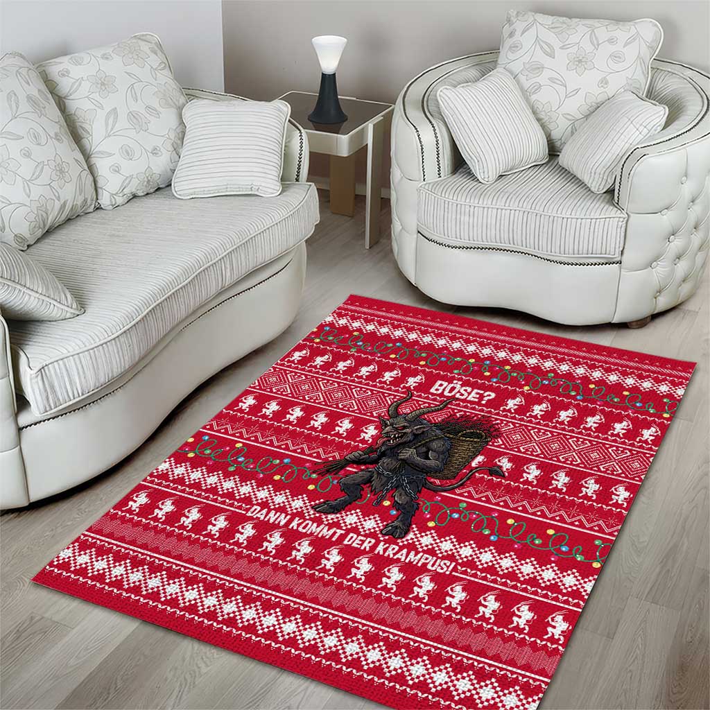 Austria Christmas Area Rug with German Text Red Pattern and Festive Lights - Wonder Print Shop