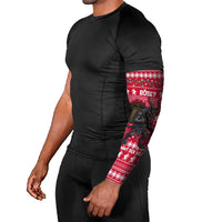 Austria Christmas Arm Sleeves with German Text Red Pattern and Festive Lights - Wonder Print Shop