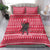 Austria Christmas Bedding Set with German Text Red Pattern and Festive Lights - Wonder Print Shop