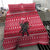 Austria Christmas Bedding Set with German Text Red Pattern and Festive Lights - Wonder Print Shop