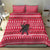 Austria Christmas Bedding Set with German Text Red Pattern and Festive Lights - Wonder Print Shop