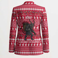 Austria Christmas Blazer with German Text Red Pattern and Festive Lights - Wonder Print Shop