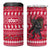 Austria Christmas 4 in 1 Can Cooler Tumbler with German Text Red Pattern and Festive Lights - Wonder Print Shop
