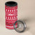 Austria Christmas 4 in 1 Can Cooler Tumbler with German Text Red Pattern and Festive Lights - Wonder Print Shop