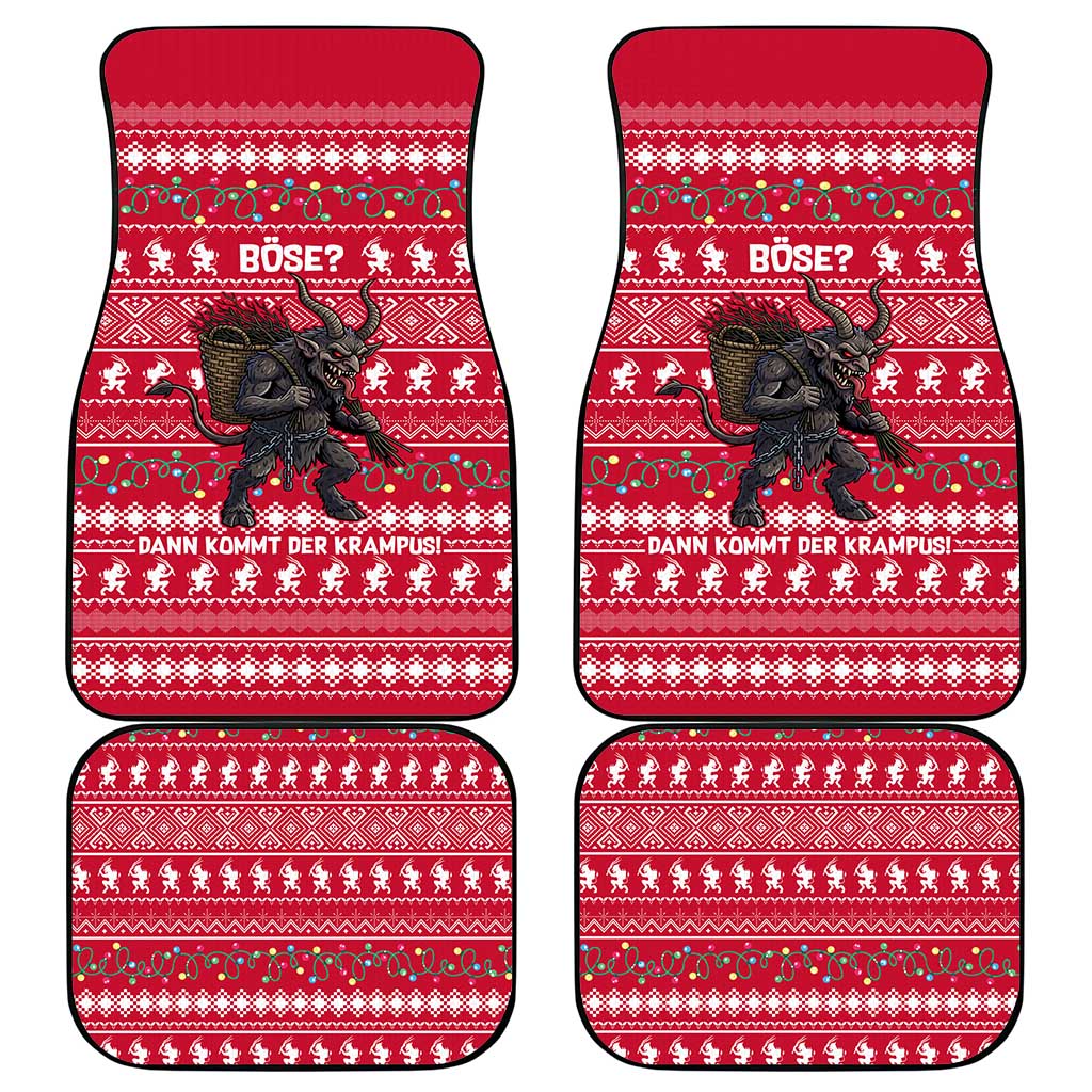 Austria Christmas Car Mats with German Text Red Pattern and Festive Lights - Wonder Print Shop