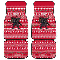 Austria Christmas Car Mats with German Text Red Pattern and Festive Lights - Wonder Print Shop
