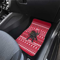 Austria Christmas Car Mats with German Text Red Pattern and Festive Lights - Wonder Print Shop