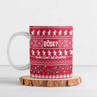 Austria Christmas Ceramic Mug with German Text Red Pattern and Festive Lights - Wonder Print Shop
