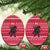 Austria Christmas Ceramic Ornament with German Text Red Pattern and Festive Lights - Wonder Print Shop