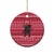 Austria Christmas Ceramic Ornament with German Text Red Pattern and Festive Lights - Wonder Print Shop