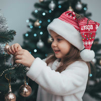 Austria Christmas Santa Hat with German Text Red Pattern and Festive Lights - Wonder Print Shop