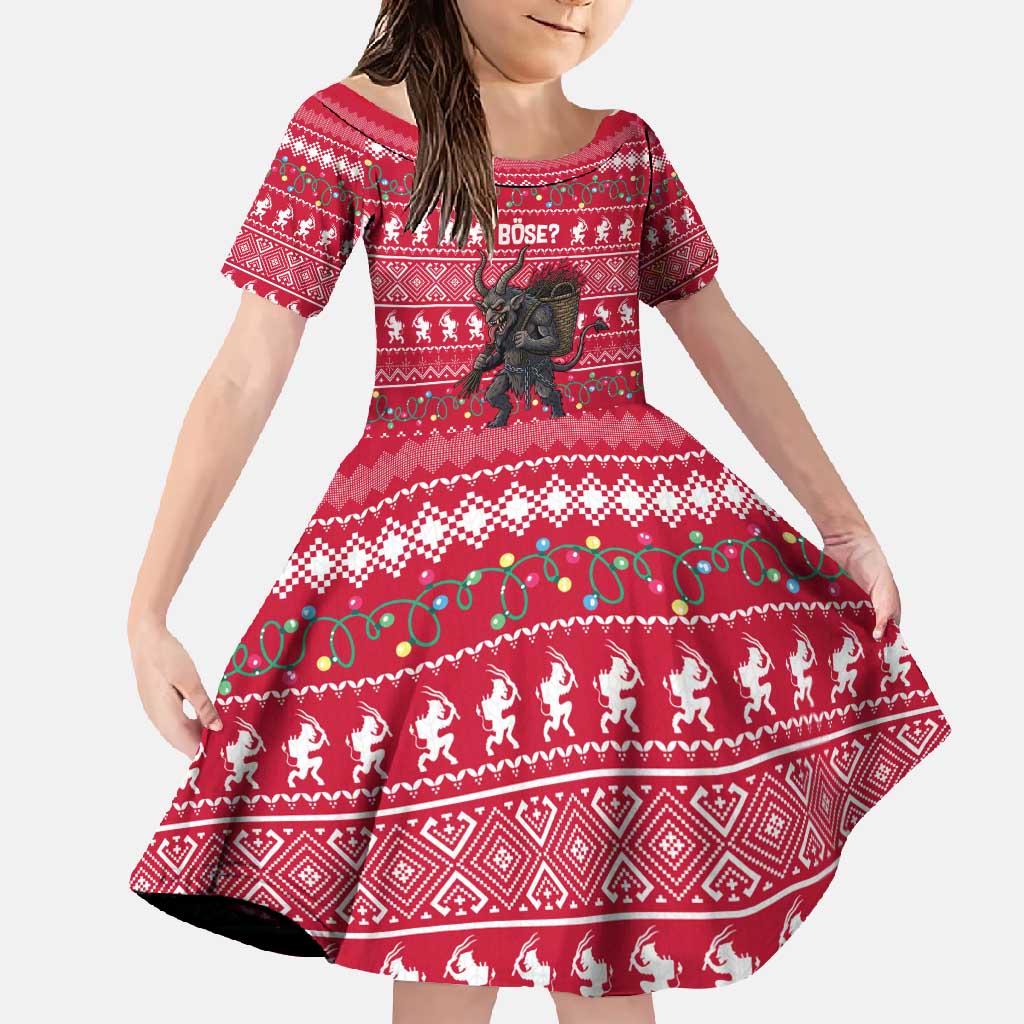 Austria Christmas Family Matching Mermaid Dress and Hawaiian Shirt with German Text Red Pattern and Festive Lights - Wonder Print Shop