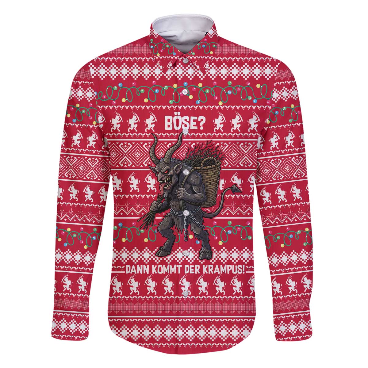 Austria Christmas Family Matching Off The Shoulder Long Sleeve Dress and Hawaiian Shirt with German Text Red Pattern and Festive Lights - Wonder Print Shop