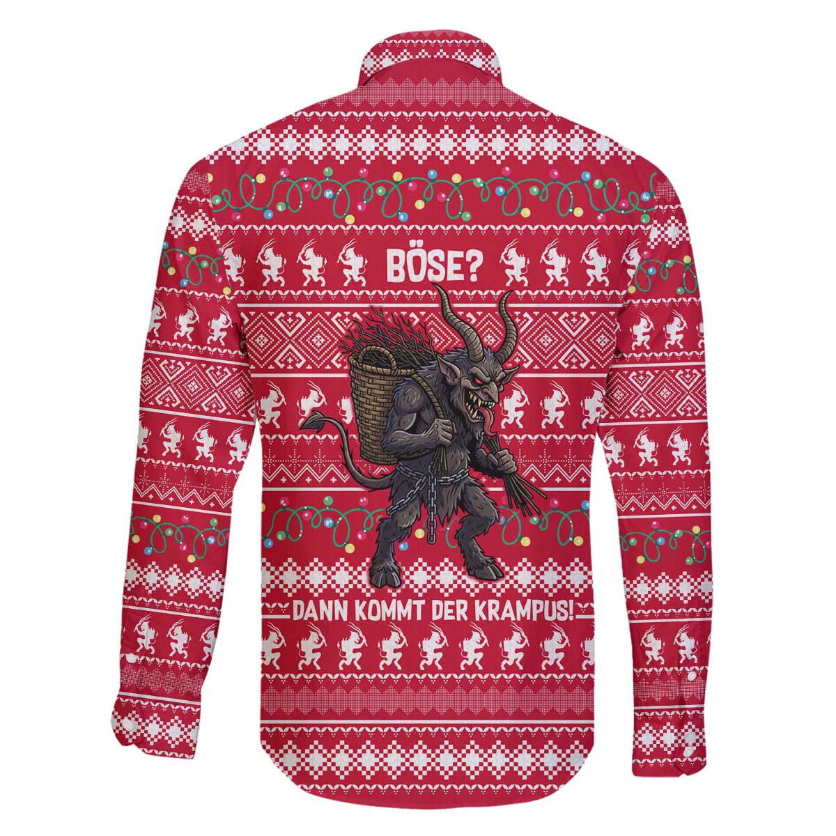 Austria Christmas Family Matching Off The Shoulder Long Sleeve Dress and Hawaiian Shirt with German Text Red Pattern and Festive Lights - Wonder Print Shop