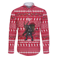 Austria Christmas Family Matching Puletasi and Hawaiian Shirt with German Text Red Pattern and Festive Lights - Wonder Print Shop