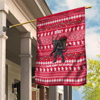 Austria Christmas Garden Flag with German Text Red Pattern and Festive Lights - Wonder Print Shop
