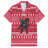 Austria Christmas Hawaiian Shirt with German Text Red Pattern and Festive Lights - Wonder Print Shop