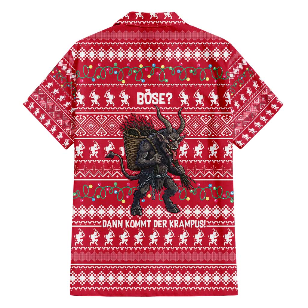 Austria Christmas Hawaiian Shirt with German Text Red Pattern and Festive Lights - Wonder Print Shop