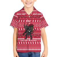 Austria Christmas Hawaiian Shirt with German Text Red Pattern and Festive Lights - Wonder Print Shop