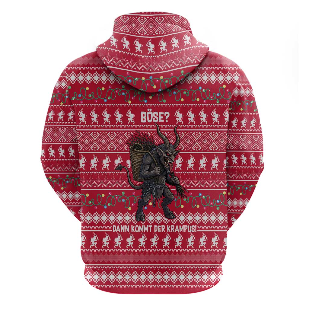 Austria Christmas Hoodie with German Text Red Pattern and Festive Lights - Wonder Print Shop
