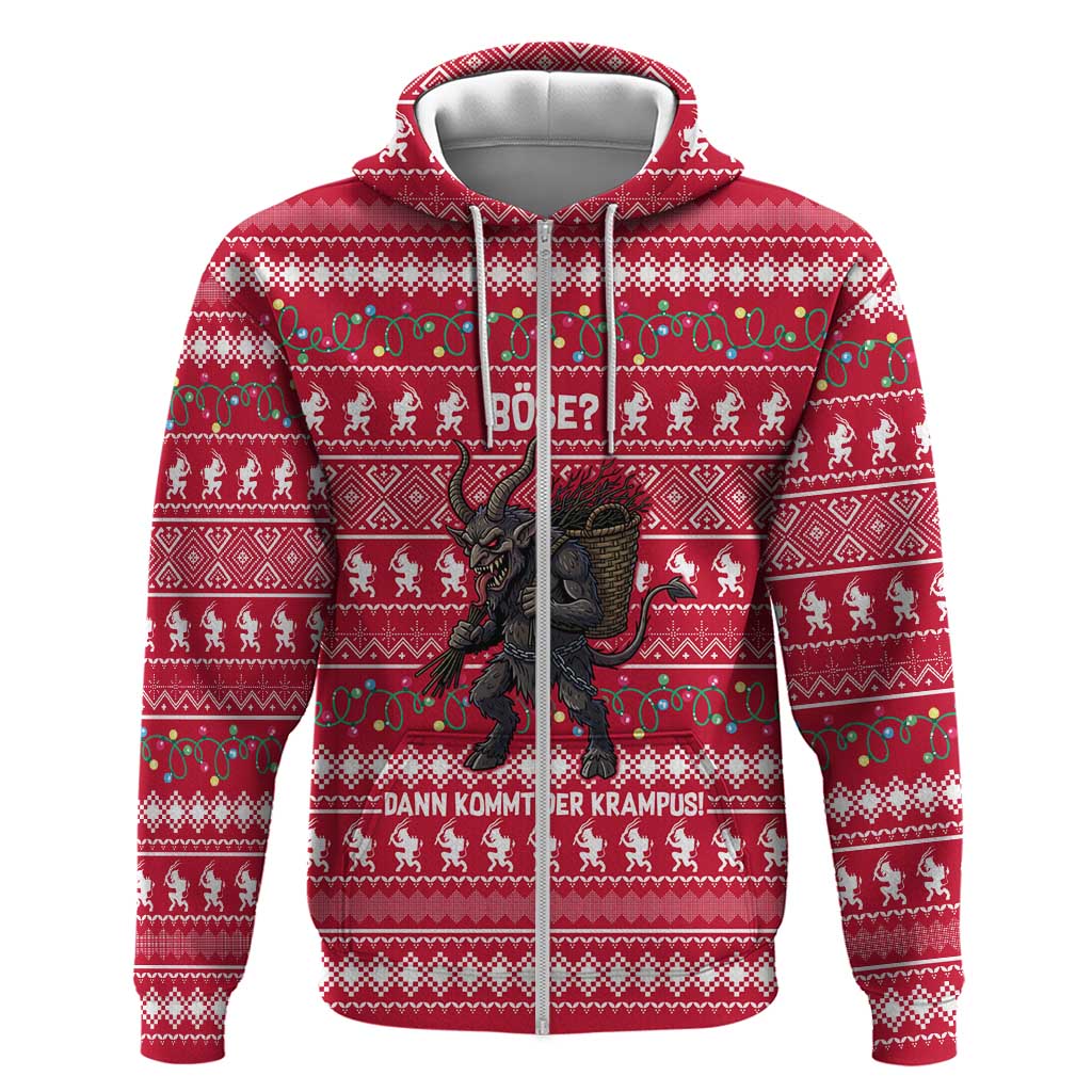 Austria Christmas Hoodie with German Text Red Pattern and Festive Lights - Wonder Print Shop