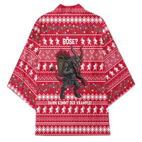 Austria Christmas Kimono with German Text Red Pattern and Festive Lights - Wonder Print Shop