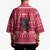 Austria Christmas Kimono with German Text Red Pattern and Festive Lights - Wonder Print Shop