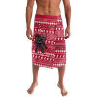 Austria Christmas Lavalava with German Text Red Pattern and Festive Lights - Wonder Print Shop