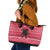 Austria Christmas Leather Tote Bag with German Text Red Pattern and Festive Lights - Wonder Print Shop