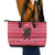 Austria Christmas Leather Tote Bag with German Text Red Pattern and Festive Lights - Wonder Print Shop
