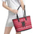 Austria Christmas Leather Tote Bag with German Text Red Pattern and Festive Lights - Wonder Print Shop