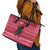 Austria Christmas Leather Tote Bag with German Text Red Pattern and Festive Lights - Wonder Print Shop