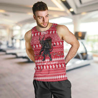 Austria Christmas Men Tank Top with German Text Red Pattern and Festive Lights - Wonder Print Shop