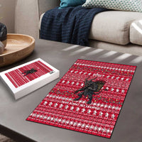 Austria Christmas Puzzle with German Text Red Pattern and Festive Lights - Wonder Print Shop