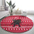 Austria Christmas Round Carpet with German Text Red Pattern and Festive Lights - Wonder Print Shop
