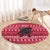 Austria Christmas Round Carpet with German Text Red Pattern and Festive Lights - Wonder Print Shop