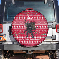 Austria Christmas Spare Tire Cover with German Text Red Pattern and Festive Lights - Wonder Print Shop