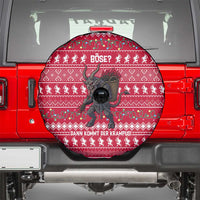 Austria Christmas Spare Tire Cover with German Text Red Pattern and Festive Lights - Wonder Print Shop