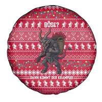 Austria Christmas Spare Tire Cover with German Text Red Pattern and Festive Lights - Wonder Print Shop