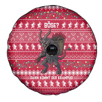 Austria Christmas Spare Tire Cover with German Text Red Pattern and Festive Lights - Wonder Print Shop