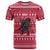 Austria Christmas T Shirt with German Text Red Pattern and Festive Lights - Wonder Print Shop