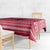 Austria Christmas Tablecloth with German Text Red Pattern and Festive Lights - Wonder Print Shop
