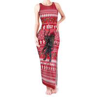 Austria Christmas Tank Maxi Dress with German Text Red Pattern and Festive Lights - Wonder Print Shop