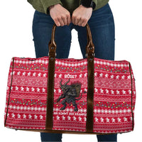 Austria Christmas Travel Bag with German Text Red Pattern and Festive Lights - Wonder Print Shop