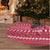 Austria Christmas Tree Skirt with German Text Red Pattern and Festive Lights - Wonder Print Shop